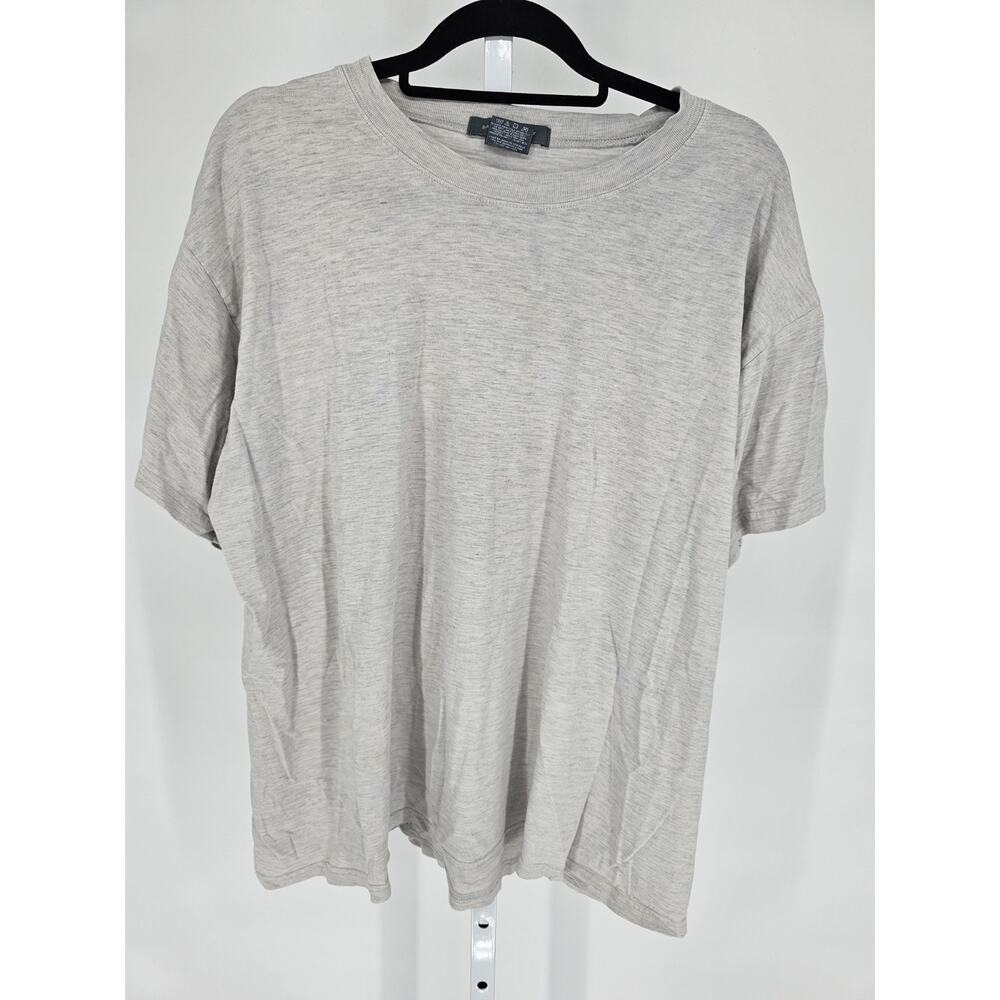 Basic Equipment Mens Sz 2XL Short Sleeve Crew Neck T Shirt Light Gray
